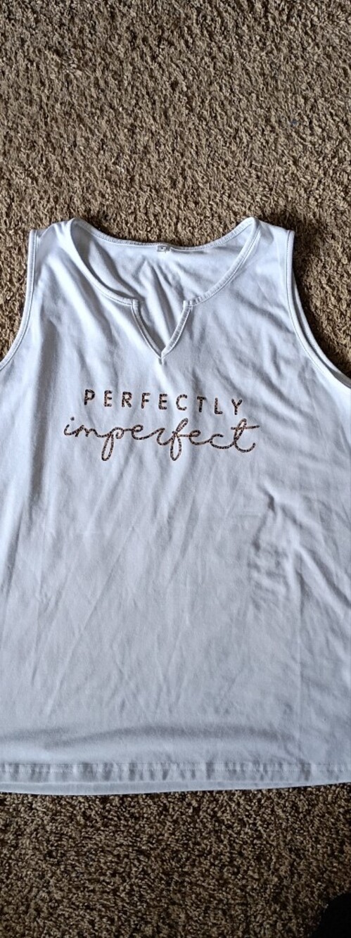 Perfectly Imperfect White Graphic Tank